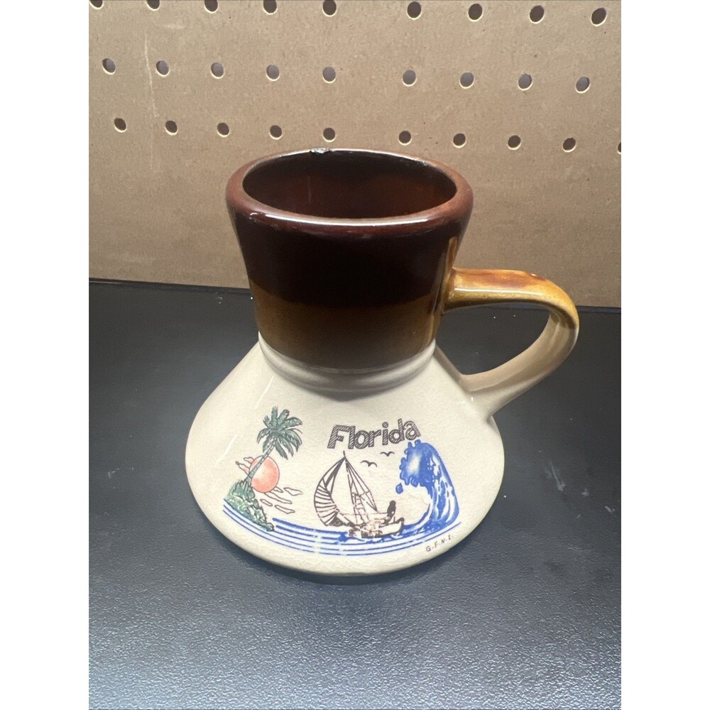 Vintage Otagiri No Spill Ceramic Souvenir Mug From Florida